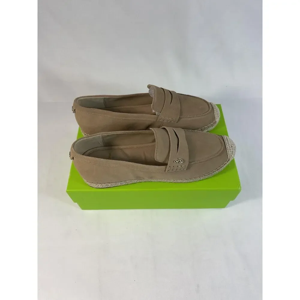 Sam Edelman Shoes Women's SZ 9.5 Taupe Suede Kail Espadrille Loafers Casual New - Picture 2 of 7